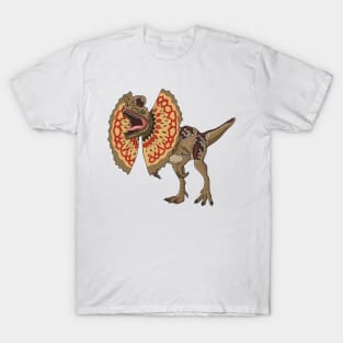 Dilophosaurus cartoon illustration T-Shirt